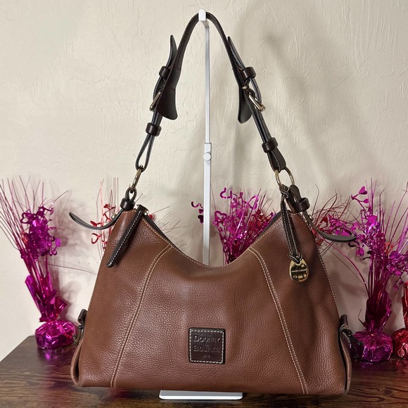 Dooney & Bourke Handbags - DOONEY & BOURKE Chestnut/ Brown Pebbled leather Hobo Shoulder Bag
